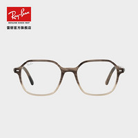 RayBan雷朋2021春季新品板材方形近视光学镜架男女款0RX5394 8107深棕色花纹镜框 尺寸49