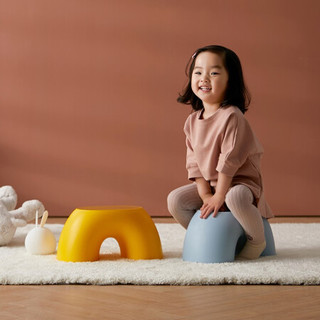 顾家家居 KUKA 彩虹凳 创意换鞋凳家用沙发凳圆凳塑料凳XJ 绿色