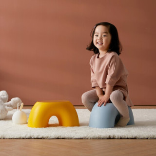 顾家家居 KUKA 彩虹凳 创意换鞋凳家用沙发凳圆凳塑料凳XJ 绿色