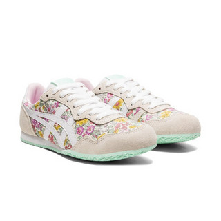 Onitsuka Tiger鬼塚虎女鞋Liberty合作印花系列SERRANO休闲鞋 白色 39