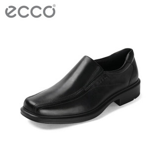 #ECCO爱步男鞋商务正装鞋套脚乐福鞋方头皮鞋 赫尔辛基050134 黑色05013400101 43