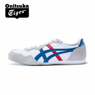 亚瑟士Onitsuka Tiger/鬼塚虎运动休闲鞋男女轻量经典SERRANO D109L-0142 白色/蓝色 43.5