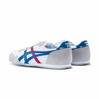 亚瑟士Onitsuka Tiger/鬼塚虎运动休闲鞋男女轻量经典SERRANO D109L-0142 白色/蓝色 43.5