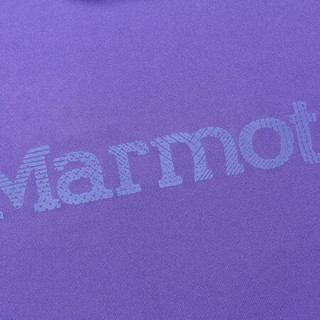 Marmot/土拨鼠运动户外训练健身轻量吸湿排汗长袖男速干T恤欧码偏大紫蓝XL