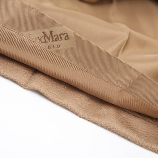 麦丝玛拉 MAX MARA 20秋冬 女士驼色长款羊毛大衣外套 60162409 006 42码 170/92A