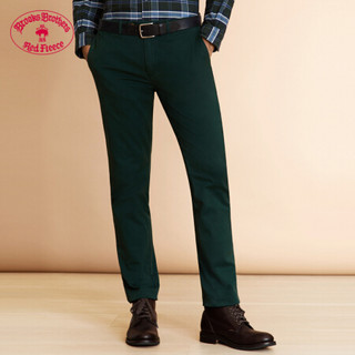 Brooks Brothers/布克兄弟男士棉质混纺微弹直筒长裤休闲裤 3002-深绿色 3030