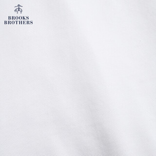 Brooks Brothers/布克兄弟男士Supima棉logo款长袖针织衫polo衫 1001-白色 XL