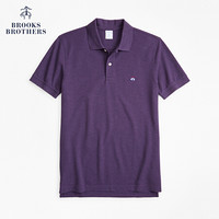 Brooks Brothers/布克兄弟男士Supima棉修身logo款短袖Polo衫 B505-深紫色 XL