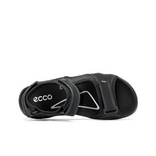 ECCO爱步运动凉鞋男2021夏季新款轻盈魔术贴沙滩鞋 在途690004 黑色69000451094 40