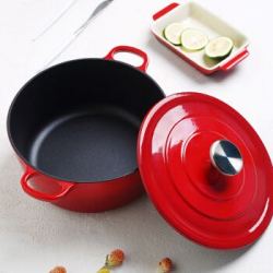 J.ZAO 京东京造 JZ-BJ01 铸铁搪瓷汤锅 22cm 石榴红