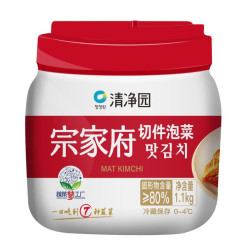 清净园 宗家府 切件泡菜 1100g(韩国泡菜 辣白菜 酱菜咸菜 方便面伴侣 下饭菜) *7件