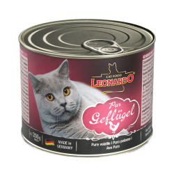 德国小李子猫罐头 Leonardo莱昂纳多猫咪主食罐/成猫幼猫无谷鲜肉零食湿粮 家禽配方 200g *6件