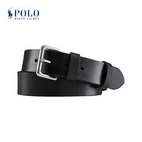 Ralph Lauren/拉夫劳伦男配 经典款皮革辊扣腰带RL50013 B10-黑色 84cm