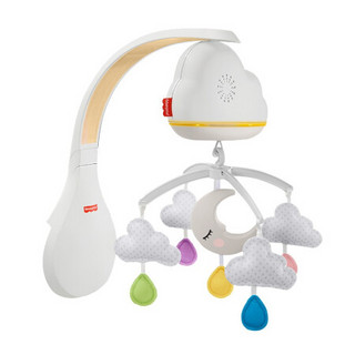 Fisher-Price 婴儿床铃宝宝玩具哄睡神器安抚摇铃-2合1声光安抚甜睡床铃GRP99