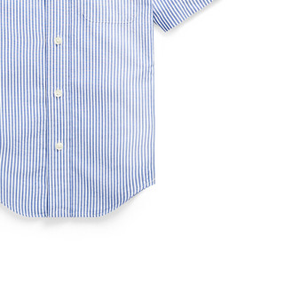 Ralph Lauren/拉夫劳伦男童 2021年春季条纹棉质泡泡纱衬衫35270 400-蓝色 4