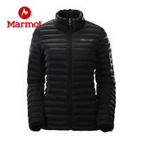 Marmot/土拨鼠21新款秋冬运动时尚立领3M面包棉服女户外 曜石黑001 L 欧码偏大