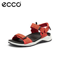 ECCO爱步运动凉鞋男2021夏季新款魔术贴户外沙滩鞋 全速880704 火焰红88070457011 43