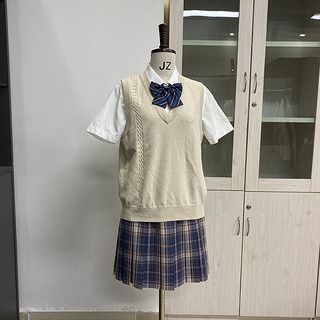 深夜幻境 绮梦 JK制服 女士格裙 紫蓝 裙长42cm