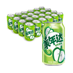 MIRINARA 美年达 青苹果味 汽水碳酸饮料 330ml*24罐