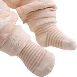 象宝宝（elepbaby）婴儿袜子 秋冬加厚款彩棉条纹袜 4双盒装 14-16CM(2-3岁) *3件