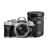 OLYMPUS 奥林巴斯 OM-D E-M10 Mark IV M4/3画幅 微单相机 银色 ED 14-42mm F3.5 双头套机