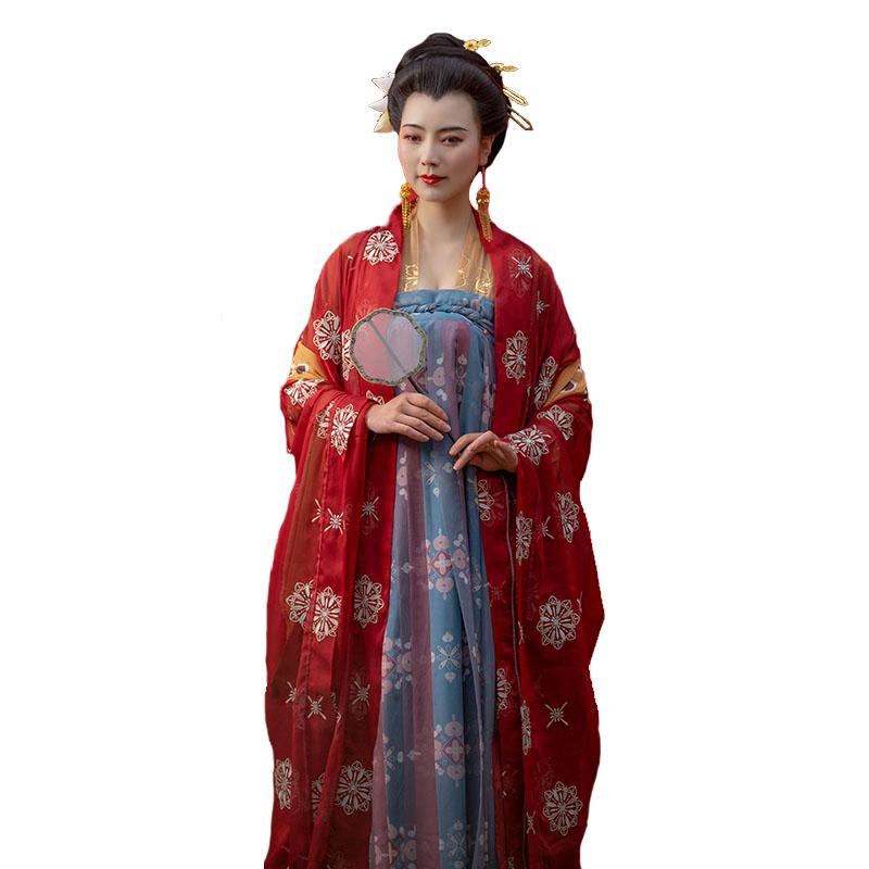 轻汉坊 汉服 朱颜 女士大袖衫 红色 S