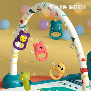 贝恩施儿童玩具 婴儿健身架 脚踏钢琴音乐玩具 亲肤爬爬垫 早教健身架G101新年礼物