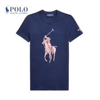 Ralph Lauren/拉夫劳伦女装 经典款Pink Pony修身棉质T恤RL21864 410-海军蓝 S