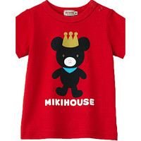 MIKIHOUSE童装男女童短袖T恤日本制柔软纯棉材质普奇熊10-5204-455 红色 100cm