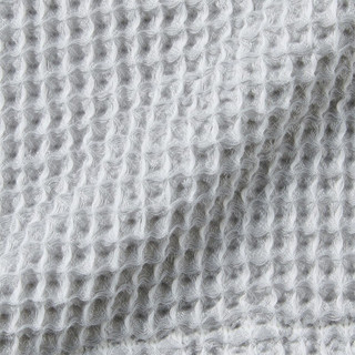 MUJI 無印良品 蜂窝纹毛巾毯 灰色+本白色 180*200cm