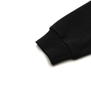 李宁卫衣情侣款2021运动时尚系列男女同款宽松开衫连帽卫衣AWDR500 黑色 3XL