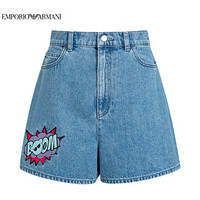 阿玛尼EMPORIO ARMANI奢侈品女装21春夏EA女士牛仔短裤 3K2J67-2DG4Z DENIM-0941牛仔蓝 29