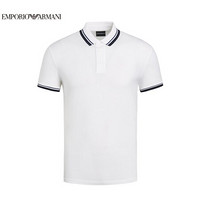 阿玛尼EMPORIO ARMANI奢侈品男装21春夏EA男士棉质POLO衫 3K1FL8-1JTKZ WHITE-0100白色 S