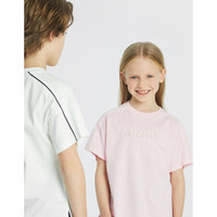 安奈儿童装男童女童短袖针织套装2021夏新款 EM121115 冰糕粉 160cm