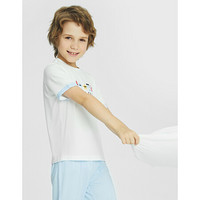 安奈儿童装男童短袖针织套装2021夏新款 JB121107 杂色01 130cm