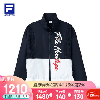 FILA ATHLETICS斐乐女士运动外套2021夏季新款撞色运动茄克 A11W123701F  RD宝蓝-NV 170/88A/L