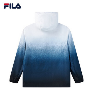 FILA（斐乐）官方男士运动外套2021夏季新款连帽梭织渐变舒适皮肤衣 传奇蓝-ZA 170/92A/M