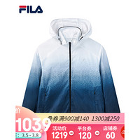 FILA（斐乐）官方男士运动外套2021夏季新款连帽梭织渐变舒适皮肤衣 传奇蓝-ZA 170/92A/M