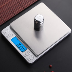 拜杰(Baijie)厨房秤 家用精准电子称 蛋糕烘培秤工具 迷你秤食物称不锈钢厨房秤3kg/0.1g I-2000(电池)