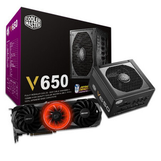 COOLER MASTER 酷冷至尊 V650 金牌（90%） 全模组ATX电源 650W +七彩虹 RTX 3060Ti Advanced OC 显卡 8GB 电源套装