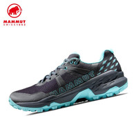 MAMMUT猛犸象Sertig女士防滑减震防水透气低帮徒步鞋 黑色-霜蓝色 5