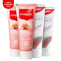 高露洁(Colgate)喜马拉雅盐*2+火山泥*2,天然吸附力,有效去渍