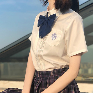 尺呎间 独角兽 JK制服 西式制服 女士短袖衬衫 白色 S