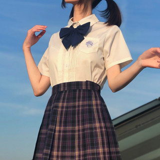 尺呎间 独角兽 JK制服 西式制服 女士短袖衬衫 白色 S