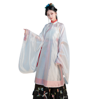 NAN YA JI 南雅集 明制汉服 绮颜 女士立领斜襟长衫 白色 XS