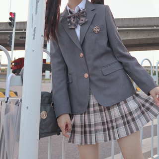 放學後的制服馆 樱矢高校 JK制服 西式制服 女士西服外套 灰色 S