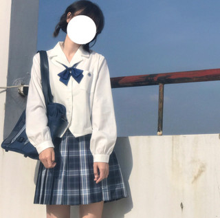 极光制服 小坂中 JK制服 西式制服 女士开襟长袖衬衫 S