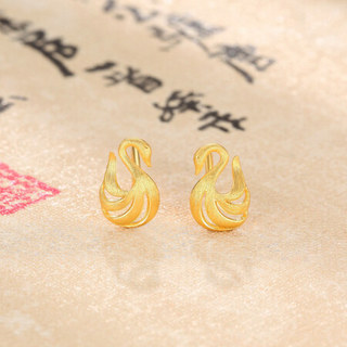 潮宏基 CHJ JEWELLERY 凤翔 足金黄金耳钉女款 计价 EEG30002430 约1.9g