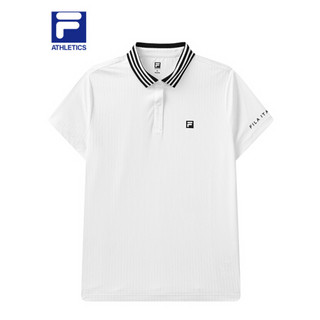 FILA ATHLETICS斐乐女子POLO衫2021年夏季新款高尔夫POLO衫轻商务 A11W125153F 玉石白-WT 180/96A/XXL