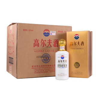 茅台 高尔夫 酱香型白酒 53度 500mL 6瓶 原箱整箱装